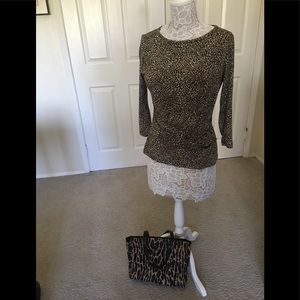 MDS leopard  top new Large side metal circle
